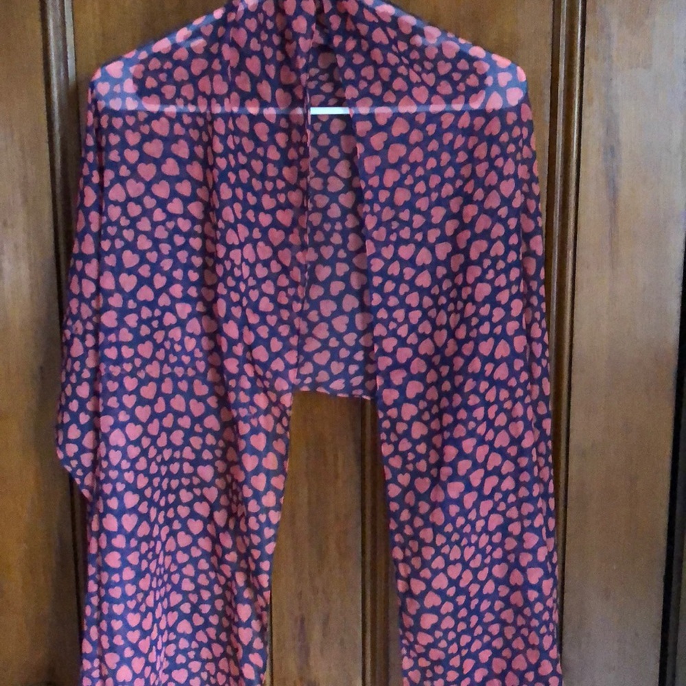 JCrew sheer heart scarf